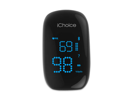 Choicemed BT Fingertip Pulse Oximeter Black 35mm (H) X 36mm (W) X 64mm (L)