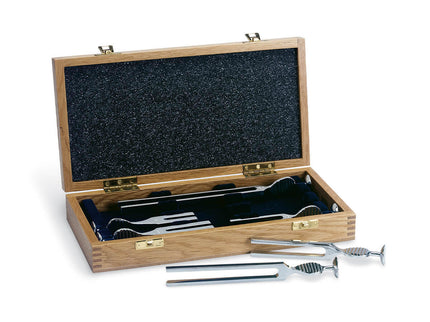 Tuning Fork Set of 6 (With Base) in Wooden Case