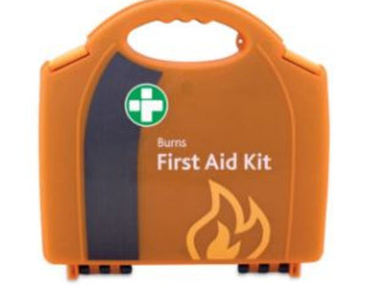 BURNS FIRST AID KIT IN RED BOX x1