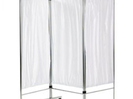 Select 2 Section Chrome Ward Screen with Curtains