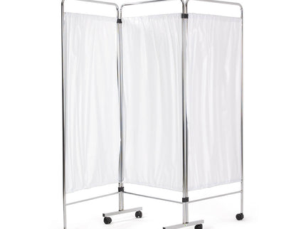 Select 3 Section Chrome Ward Screen with Curtains