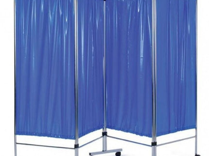 Select 4 Section Chrome Ward Screen with Curtains