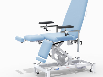 Medi-Plinth Electric Phlebotomy Chair Sky Blue