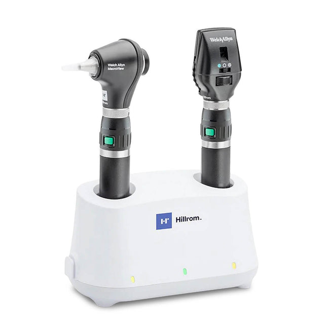 Desk Set with 117 LED Ophthalmoscope & MacroView Basic (LiIon) UK