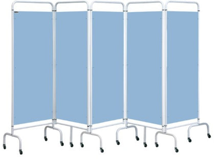 Sunflower 5 Panel Mobile Folding Ward Screen - Sky Blue Sky Blue
