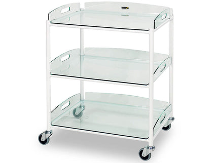Sunflower Medium Dressing Trolley with 3 Glass Effect Shelves