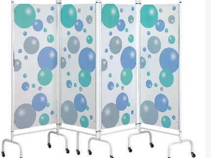 Sunflower 4 Panel Mobile Folding Ward Screen - Bubble Design Bubble Design