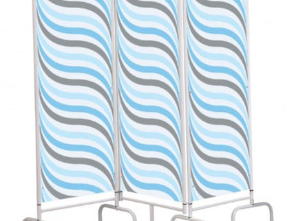 Sunflower 3 Panel Mobile Folding Ward Screen - Wave Design Wave Design
