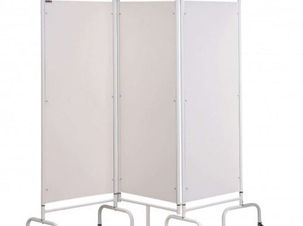 Sunflower 3 Panel Mobile Folding Ward Screen - White