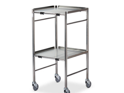 Bristol Maid Small Dressing Trolley with 2 Shelves Stainless Steel