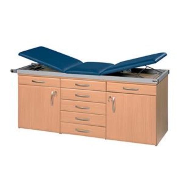 Sunflower 3 Section Treatment Couch System with Beech Base Beech Base with Navy Upholstery