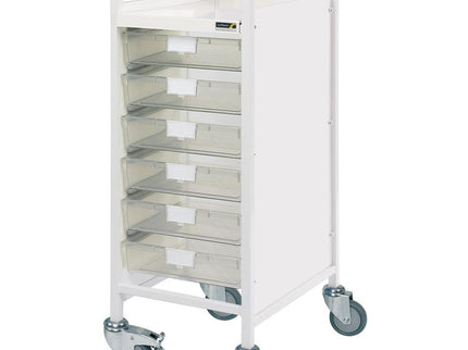 Sunflower Vista 30 Trolley, 6 Single Trays -  Clear Trays