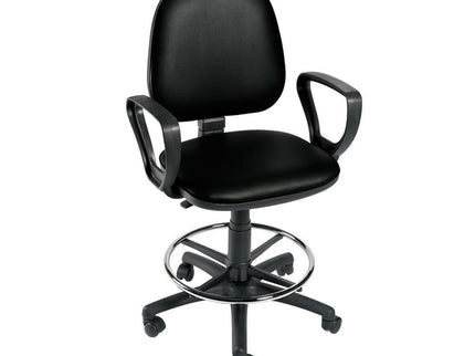 Sunflower Operators Chair with Arms and Foot Ring - Black Black