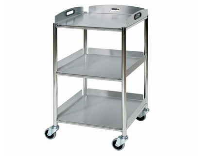 Sunflower Small Surgical Trolley with 3 Stainless Steel Trays Stainless Steel