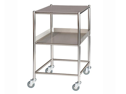 Sunflower Small Surgical Trolley with 1 Shelf and 1 Tray Stainless Steel