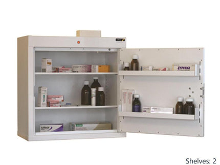 Sunflower Controlled Drug Cabinet with 2 Shelves, 2 Trays and 1 Door -  60 x 60 x 30cm