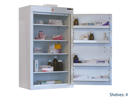 Sunflower Controlled Drug Cabinet with 4 Shelves, 4 Trays and 1 Door - 85 x 50 x 45cm 85 x 50 x 45cm