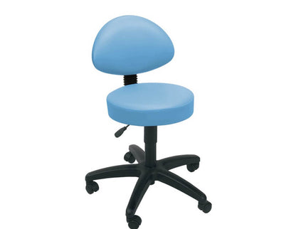 Sunflower Gas Lift Stool with Back Rest - Mid Blue