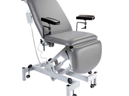 Sunflower Fusion Phlebotomy Chair with Electric Back and Foot Section Grey