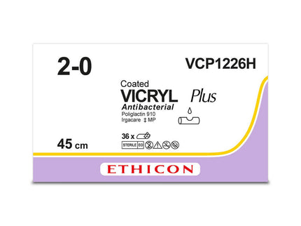 VICRYL PLUS | Braided | Violet | 2-0 | 45cm | 0xNA | NAmm | NA | Pack of 36