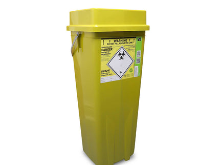 DANIELS SHARPS BIN THEATRE YELLOW LID 32L EACH