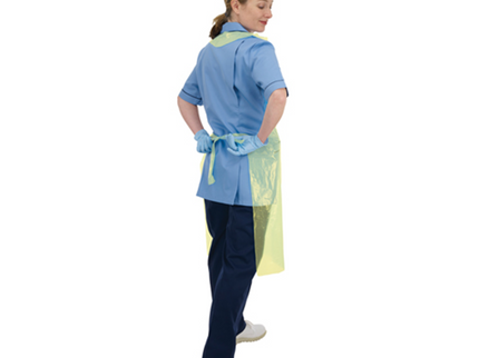 Disposable Plastic Aprons Roll Yellow