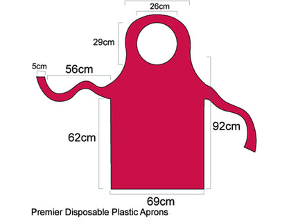 Disposable Plastic Aprons Roll Pink