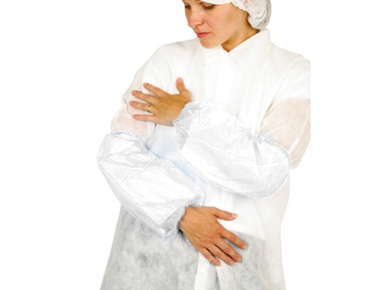 Disposable Plastic Oversleeves White (40 x 20 cm)