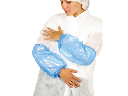 Disposable Plastic Oversleeves Blue (40 x 20 cm)