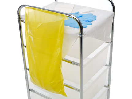 Disposable Polythene Locker Waste Bags Yellow (26 x 46 cm)