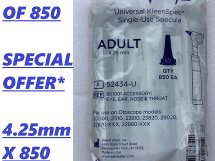 Welch Allyn Kleenspec Specula 52434-U (Adult) x 850