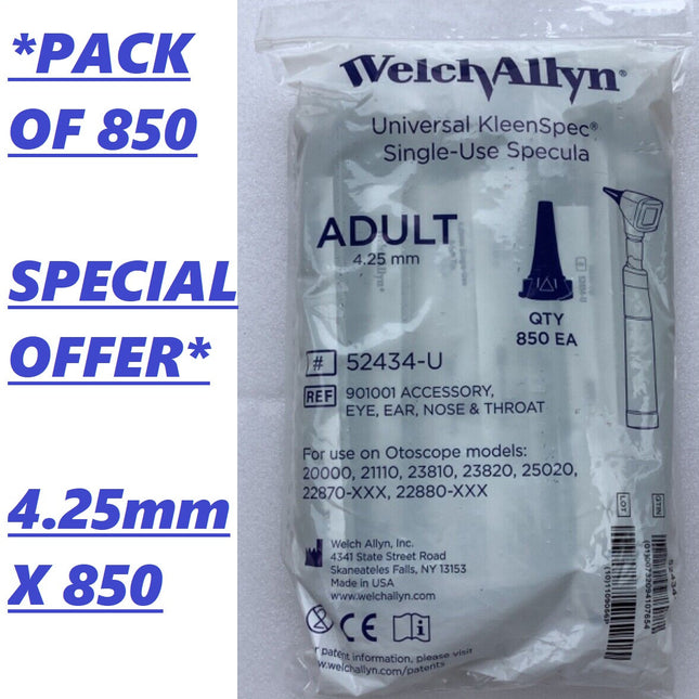 Welch Allyn Kleenspec Specula 52434-U (Adult) x 850