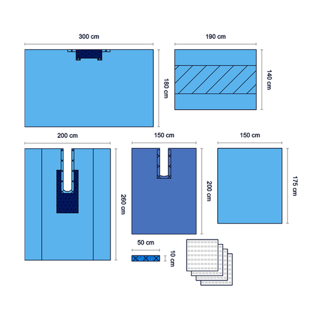 365 Advanced Hip Surgical Drape Sets with Mayo