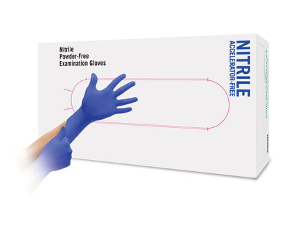 Micro–Touch® Nitrile Accelerator–Free Examination Gloves Blue (Small) x100 pairs