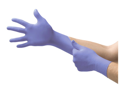Microflex® 93–843 Non–Sterile Nitrile Examination Gloves Blue (Large 8.5 – 9.0) x100 pairs