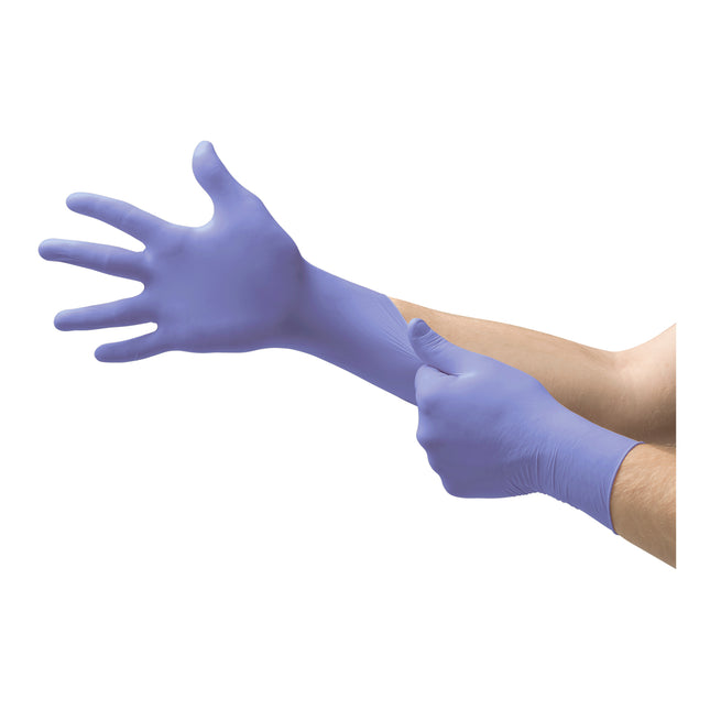 Microflex® 93–843 Non–Sterile Nitrile Examination Gloves Blue (Large 8.5 – 9.0) x100 pairs
