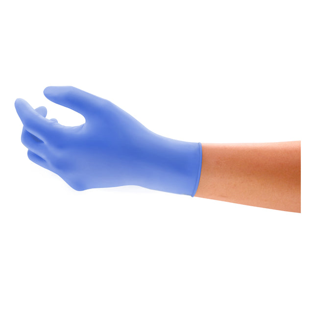Microflex® 93–843 Non–Sterile Nitrile Examination Gloves Blue (Large 8.5 – 9.0) x100 pairs
