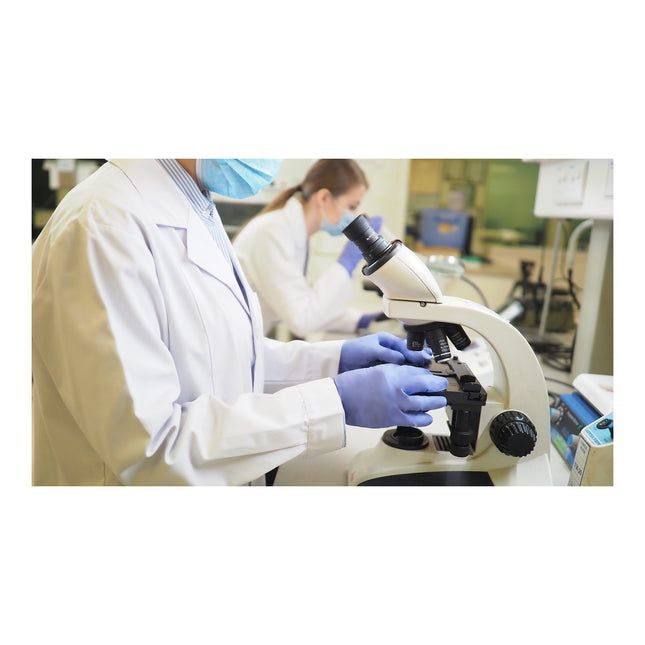 Microflex® 93–843 Non–Sterile Nitrile Examination Gloves Blue (Large 8.5 – 9.0) x100 pairs