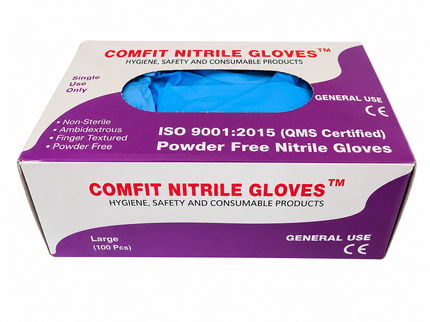 Blue (Premium) 4.0g Nitrile Gloves (100 per box) x10 boxes