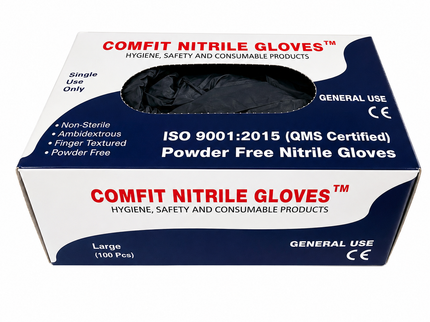 Black (Premium) 4.0g Nitrile Gloves (100 per box) x10 boxes