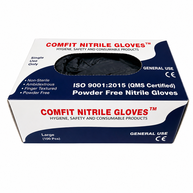 Black (Premium) 4.0g Nitrile Gloves (100 per box) x10 boxes