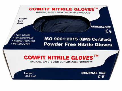 Black 3.5g Nitrile Gloves (100 per box) x10 boxes