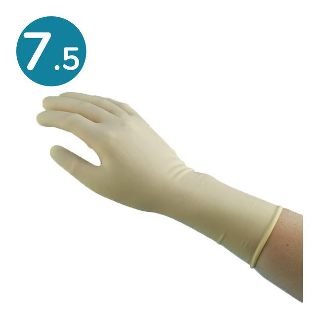 Non–Sterile Latex Procedure Gloves Natural (7.5) x25 pairs