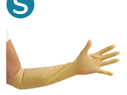 Prestige Non–Sterile Latex Gauntlets Natural (Small) x10 pairs