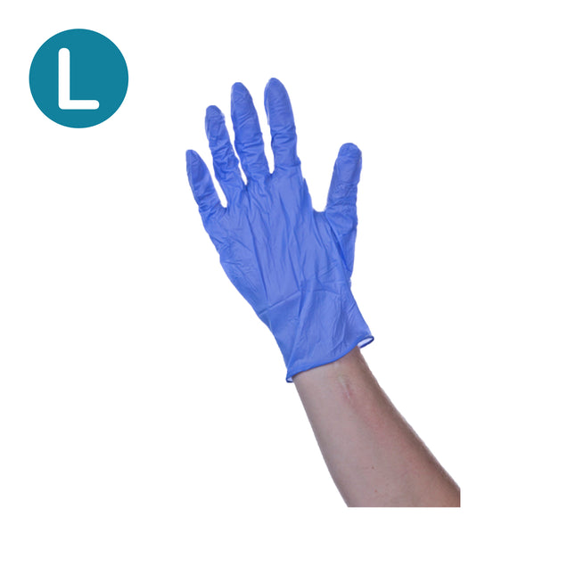 Bodyguards Sterile Nitrile Examination Gloves Blue (Large) x50pairs
