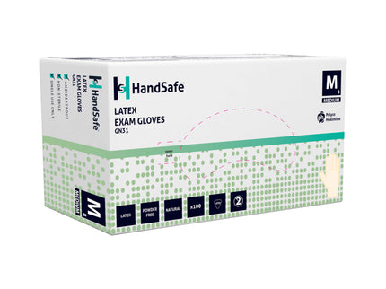 Healthline Latex Examination Gloves (Medium) x100 pairs