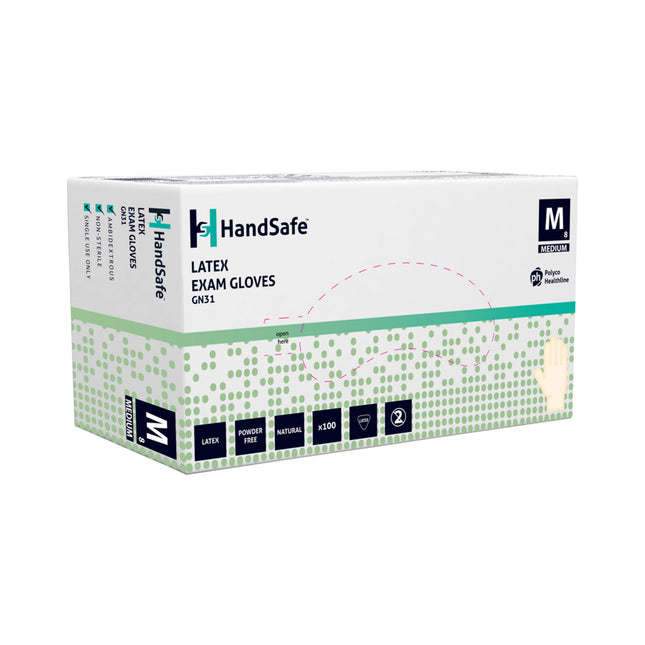 Healthline Latex Examination Gloves (Medium) x100 pairs
