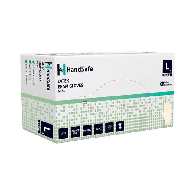 Healthline Latex Examination Gloves (Large)x100 pairs