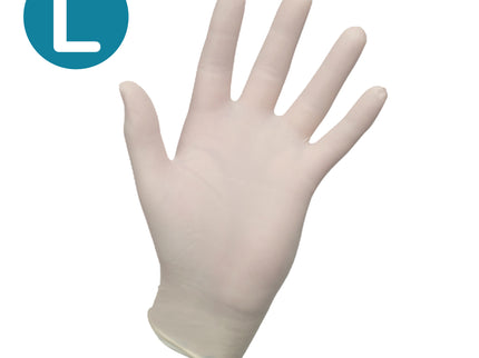 Non–Sterile Powder–Free Latex Examination Gloves Natural (Large) x100 pairs
