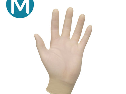 Sterile Latex Examination Gloves Natural (Medium) x50 pairs